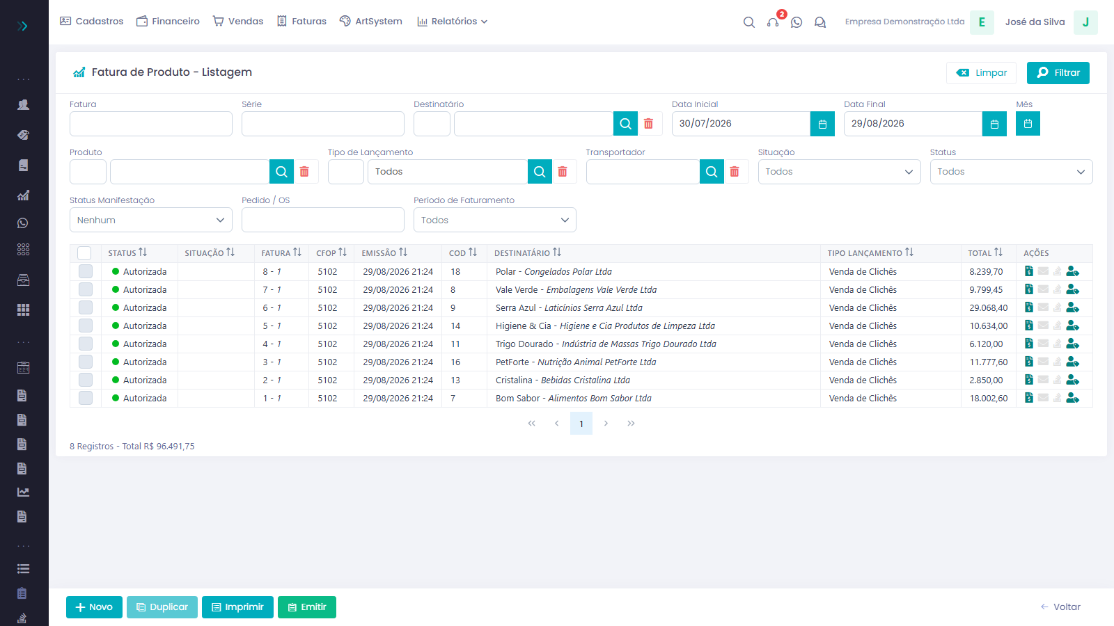 Emissor NF-e 4.0 — tela 5