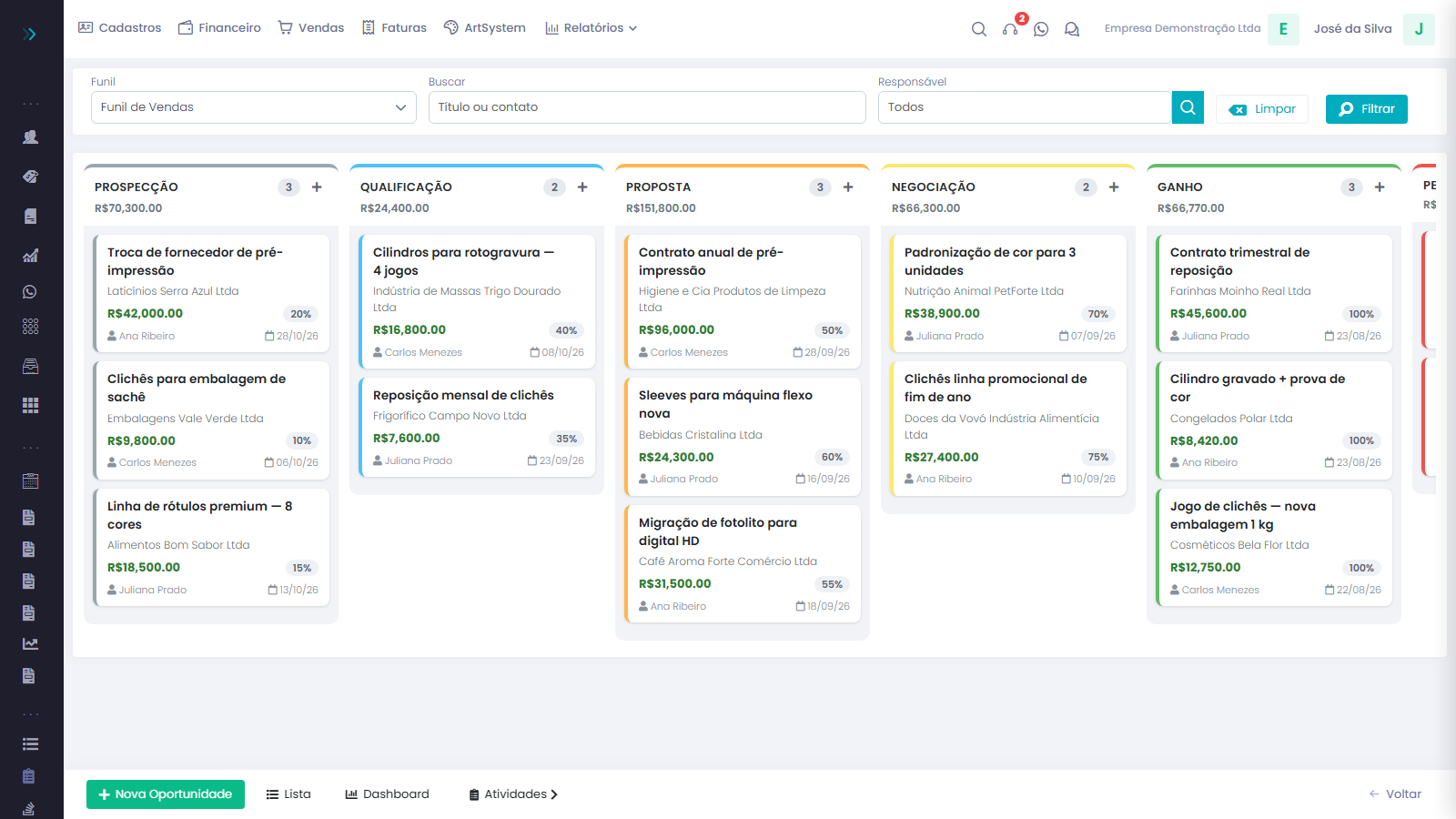 Hórus Gestor Web 3.0 — tela 2