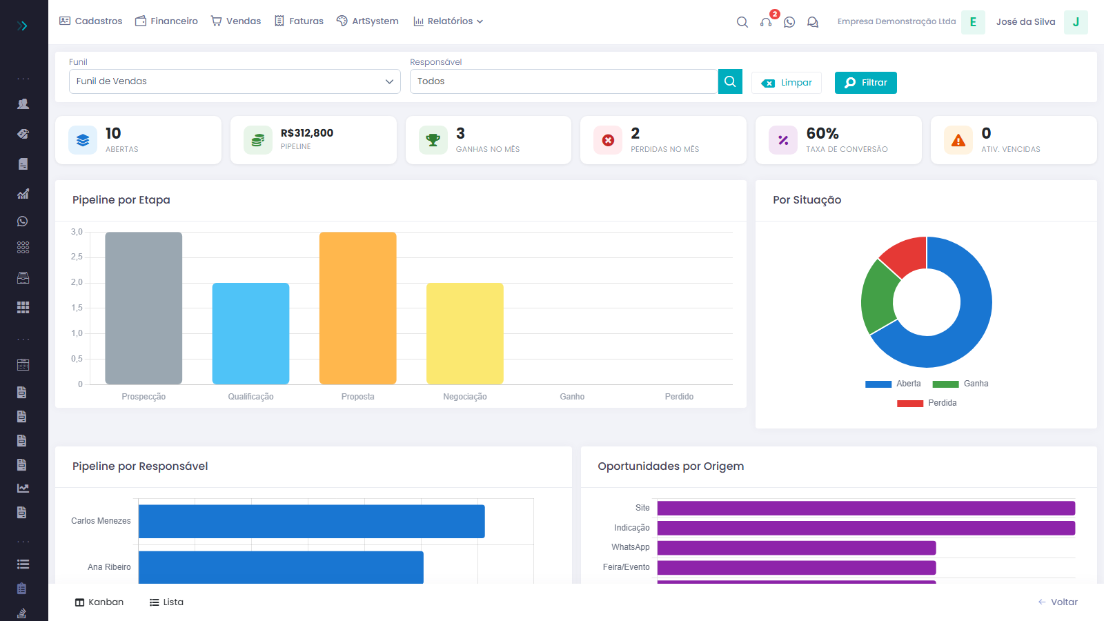 Hórus Gestor Web 3.0 — tela 3