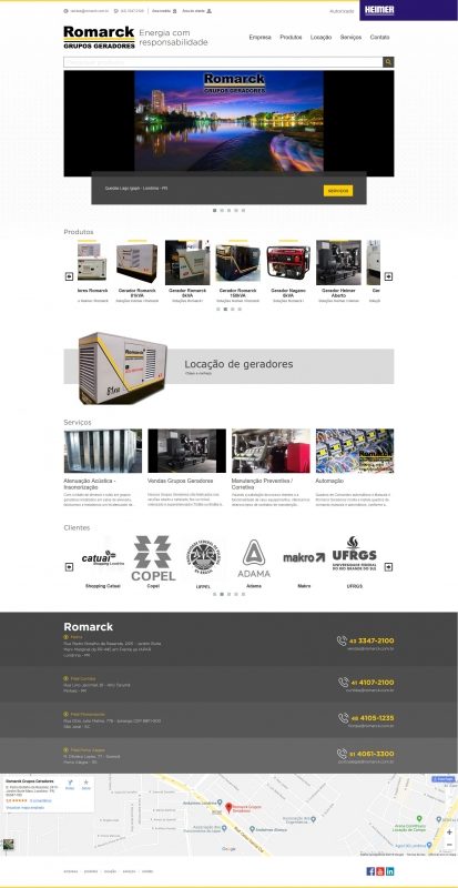 Site desenvolvido pela SS Tecnologia — exemplo 3